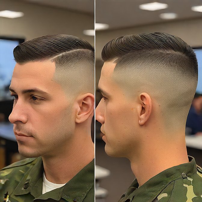 military crew cut