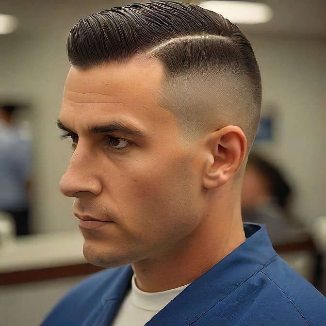 navy haircut