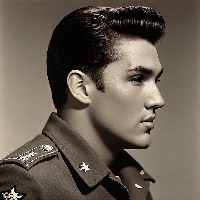 elvis army haircut