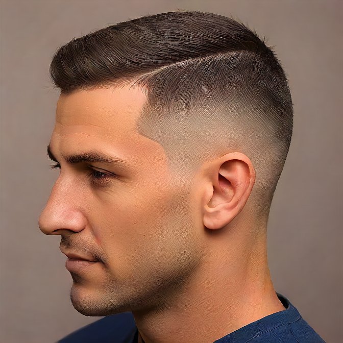 textured crew cut