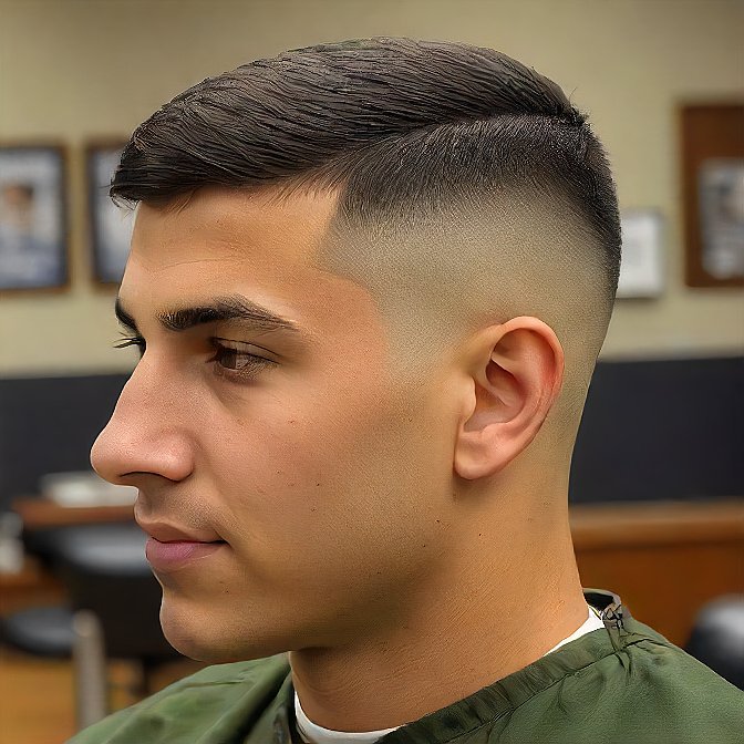 Men army haircut