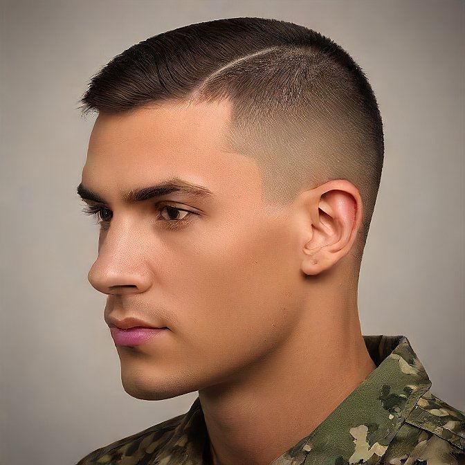 Soldier army haircut