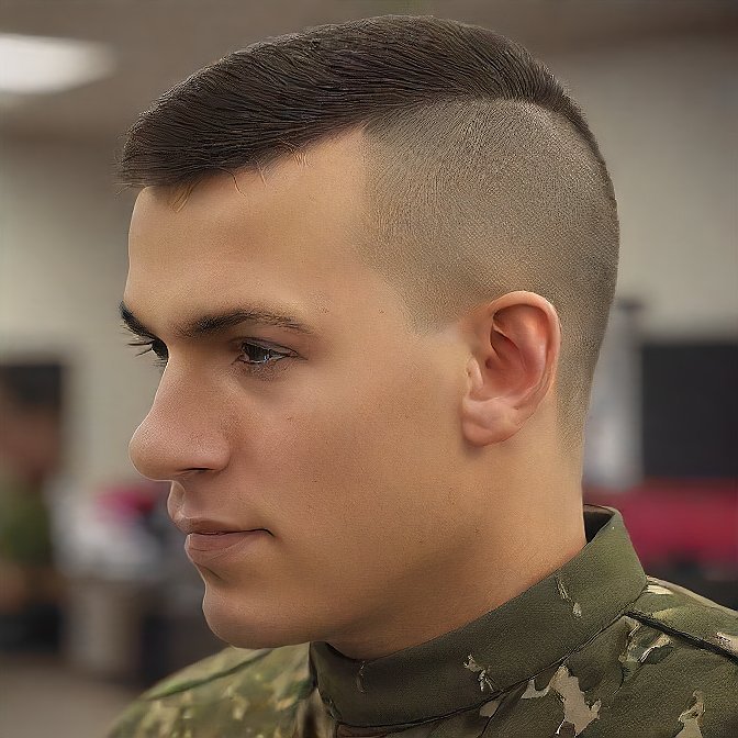 Soldier army haircut